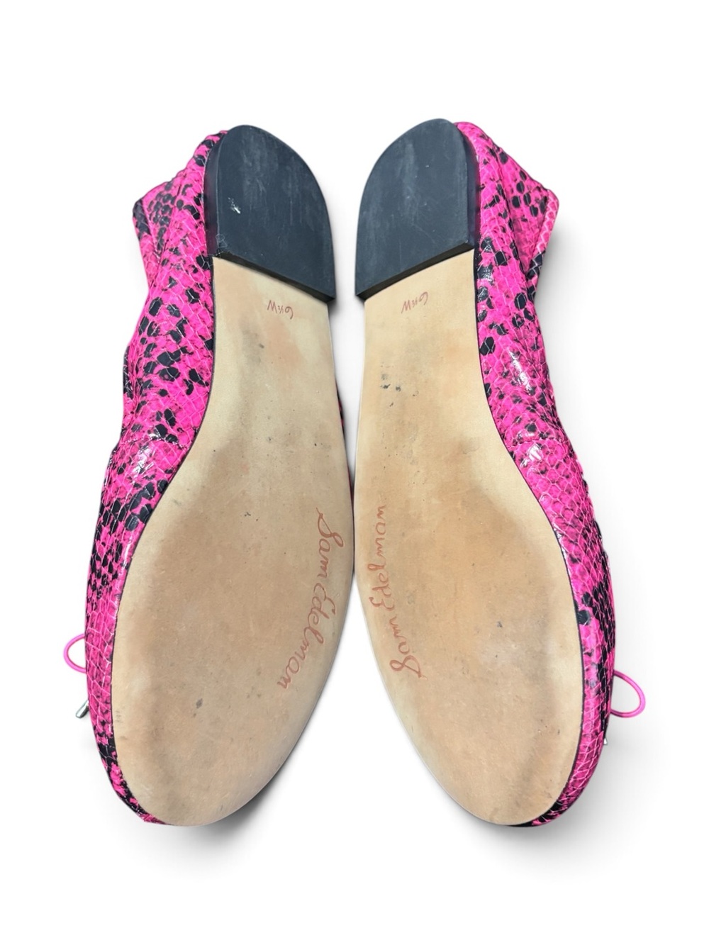 Sam Edelman Hot Pink Snake-Print Ballet Flats - Picture 5 of 5